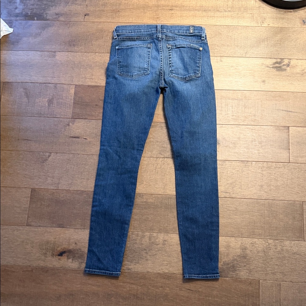 💕 7 For All Mankind Medium Blue Skinny Jeans - Picture 6 of 8